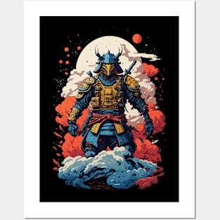 Futuristic Space Samurai Warrior Design Posters and Art